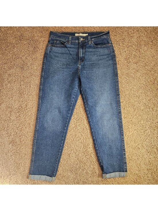 Signature by Levi Strauss & Co. Denim - Levis Signature Mid Rise Boyfriend Jeans Womens 8 31x25 Heritage Denim Stretch